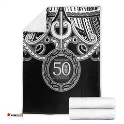 Kia Kaha Te Reo Maori New Zealand Blanket 50th Anniversary Ake Ake Ake LT14