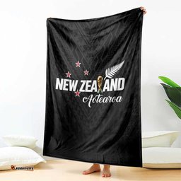 Football New Zealand Blanket Aotearoa United Black Version LT01