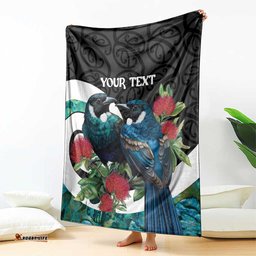 Personalised Valentine's Day New Zealand Blanket Tui Bird Couple Kowhaiwhai Mix Pohutukawa LT14