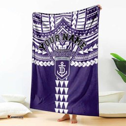 Personalized Fremantle Dockers Blanket Polynesian Tribal Pattern Heritage Football TS04