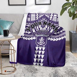Personalized Fremantle Dockers Blanket Polynesian Tribal Pattern Heritage Football TS04