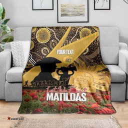 Personalised Australia Matildas ANZAC Day Blanket Last Post Poppy Lest We Forget LT14