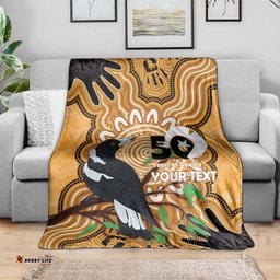 Personalised Australia Magpie NAIDOC Week 2026 Blanket 50 Years of Deadly Aboriginal Art LT14
