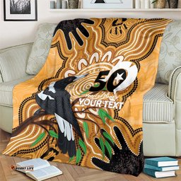 Personalised Australia Magpie NAIDOC Week 2026 Blanket 50 Years of Deadly Aboriginal Art LT14