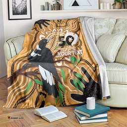 Personalised Australia Magpie NAIDOC Week 2026 Blanket 50 Years of Deadly Aboriginal Art LT14
