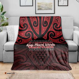 Keep Maori Wards New Zealand Blanket Stronger Together Aotearoa Taniko LT14