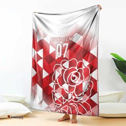 England Rugby Custom Blanket Crystalised Red Rose LT7