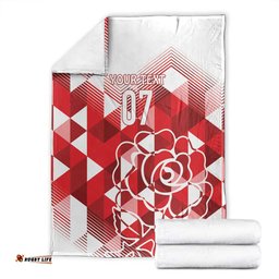 England Rugby Custom Blanket Crystalised Red Rose LT7