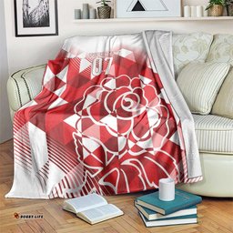 England Rugby Custom Blanket Crystalised Red Rose LT7