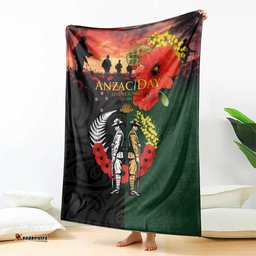 New Zealand and Australia ANZAC Day Blanket Lest We Forget Indigenous and Maori Pattern LT03