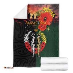 New Zealand and Australia ANZAC Day Blanket Lest We Forget Indigenous and Maori Pattern LT03