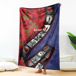 Personalised ANZAC Spirit 1915-2026 Filmstrip Tribute Blanket Lest We Forget 25 April LT9