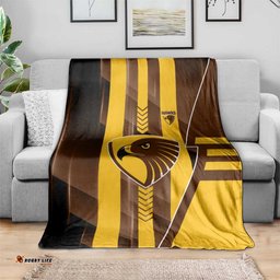 Hawthorn Hawks Blanket Modern Geometric Sports Graphic Style TS04