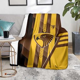 Hawthorn Hawks Blanket Modern Geometric Sports Graphic Style TS04
