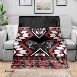 Personalised Taniko Motifs Aotearoa Blanket Waitangi Kowhaiwhai Kiwi LT7