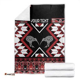Personalised Taniko Motifs Aotearoa Blanket Waitangi Kowhaiwhai Kiwi LT7