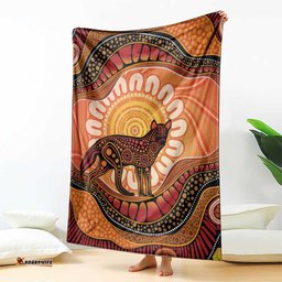 Indigenous Dingo Australia Blanket Australian Aboriginal Art Proud LT14