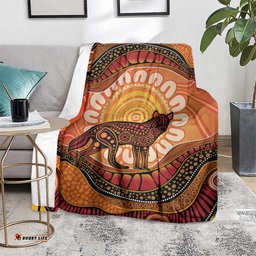 Indigenous Dingo Australia Blanket Australian Aboriginal Art Proud LT14