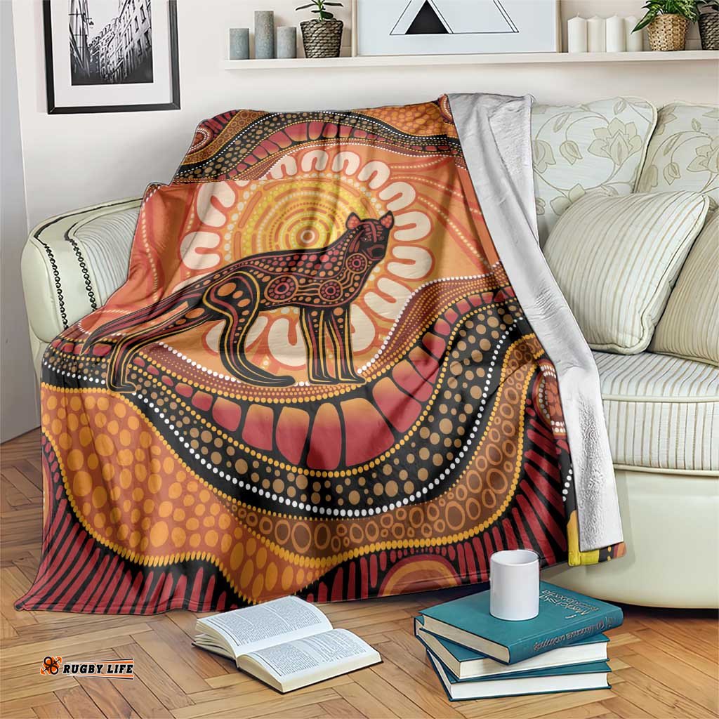 Indigenous Dingo Australia Blanket Australian Aboriginal Art Proud LT14