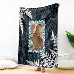 New Zealand Weka Blanket Maori Hen Koru Pattern LT05