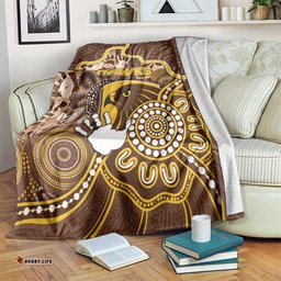 Hawks Football Blanket Aboriginal Dot Art Pattern DT05