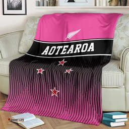 New Zealand Women Cricket Blanket Pink Simple Style LT05