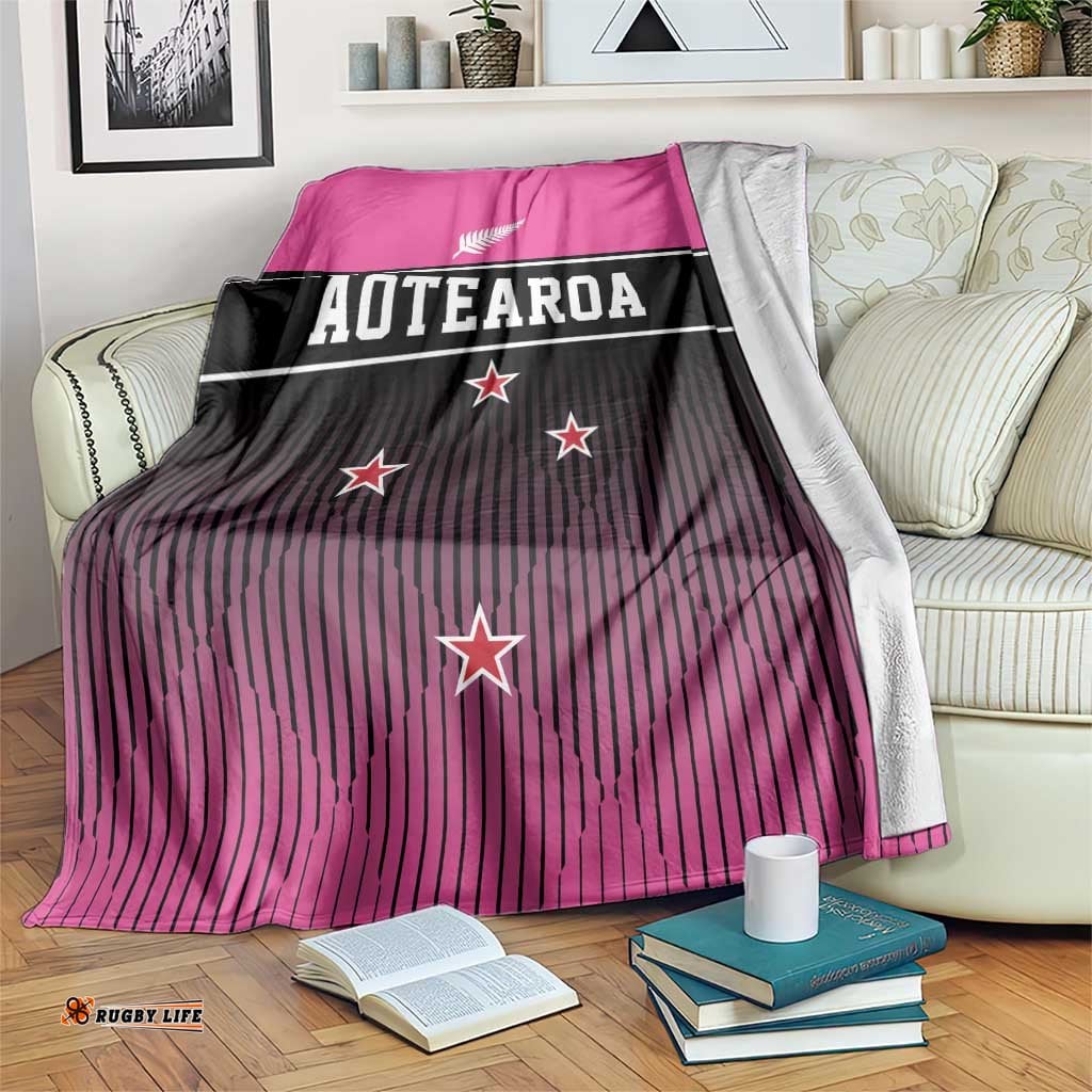 New Zealand Women Cricket Blanket Pink Simple Style LT05