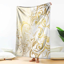 Gold And White Aoteara Horse Racing Blanket NZ Maori Pattern LT14