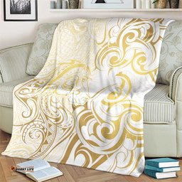 Gold And White Aoteara Horse Racing Blanket NZ Maori Pattern LT14