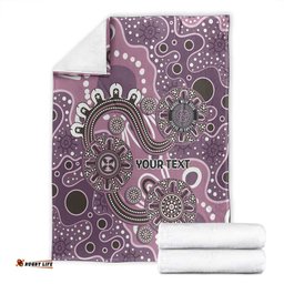 Personalised NAIDOC Week 50 Years Deadly Always Blanket Pink Aboriginal Artwork Dot Painting LT9