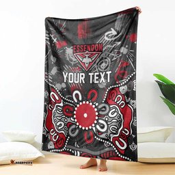 Personalized Essendon Bombers Blanket Aboriginal Dot Painting Graffiti Style TS04