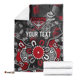 Personalized Essendon Bombers Blanket Aboriginal Dot Painting Graffiti Style TS04