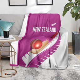 New Zealand Cricket Blanket Kiwi Birds Haka Dance Pink Fern Sporty Style LT03
