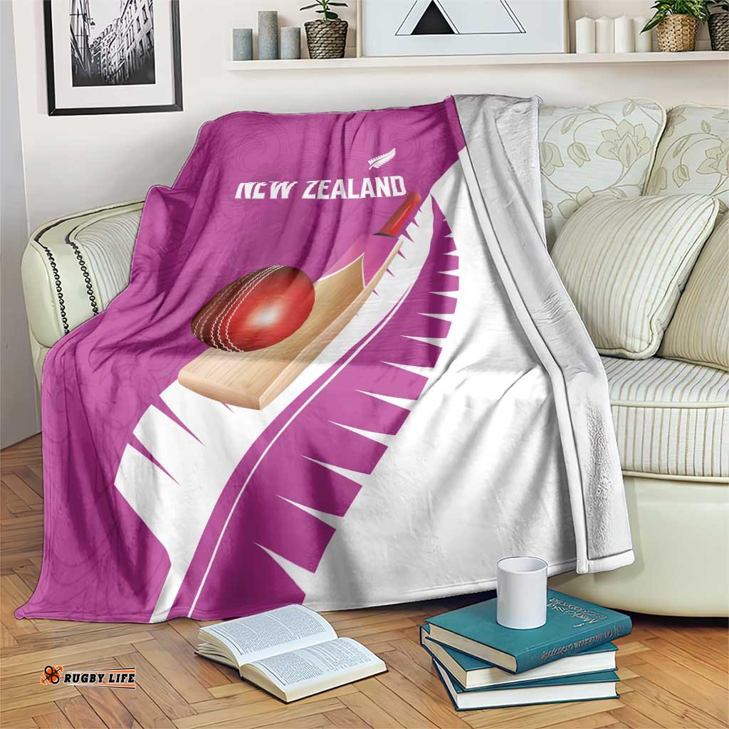 New Zealand Cricket Blanket Kiwi Birds Haka Dance Pink Fern Sporty Style LT03