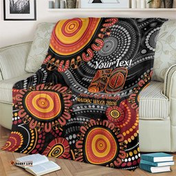 NAIDOC Week 50 Years Deadly Personalised Blanket Aboriginal Art LT14