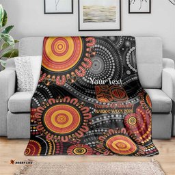 NAIDOC Week 50 Years Deadly Personalised Blanket Aboriginal Art LT14