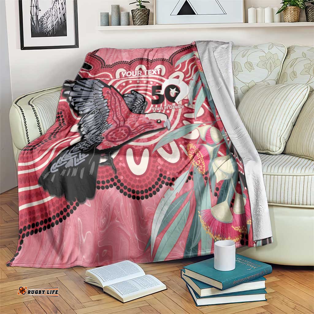 Personalised Australia Galah NAIDOC Week 2026 Blanket 50 Years of Deadly Aboriginal Art LT14