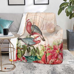 Merry Christmas Aussie Aboriginal Blanket Rosebreasted Cockatoo Pastel LT7