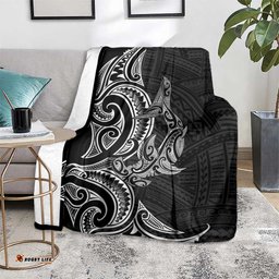 New Zealand Hammerhead Shark Blanket Maori Haehae Mangopare Black LT14