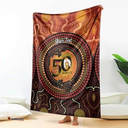 NAIDOC Week 2026 Personalised Blanket 50 Years of Deadly Lizard Kangaroo Aboriginal Art LT14