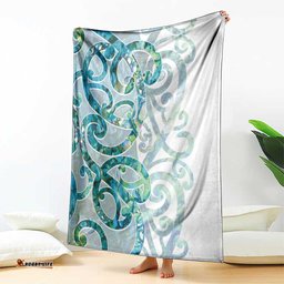 Paua Shell Maori Blanket Koru Kowhaiwhai LT7