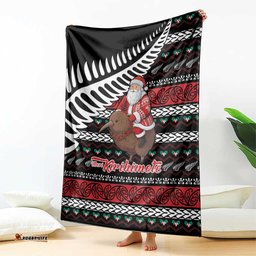 New Zealand Kiwi Santa Christmas Blanket He Wairua Kirihimete LT9