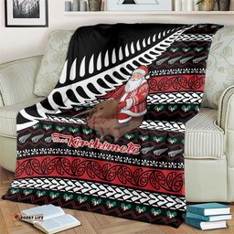 New Zealand Kiwi Santa Christmas Blanket He Wairua Kirihimete LT9