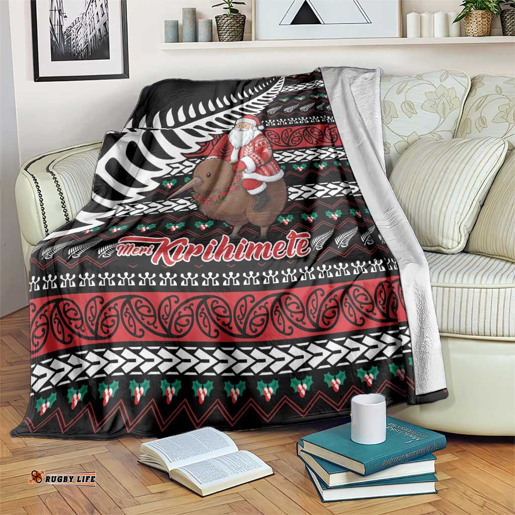 New Zealand Kiwi Santa Christmas Blanket He Wairua Kirihimete LT9