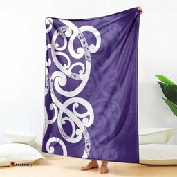 Violet Green Maori Blanket Koru Kowhaiwhai LT7
