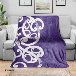 Violet Green Maori Blanket Koru Kowhaiwhai LT7