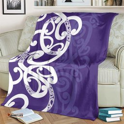 Violet Green Maori Blanket Koru Kowhaiwhai LT7