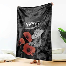 Australia 1915 Gallipoli ANZAC Blanket 111th Anniversary Army Boots And Slouch Hat LT14