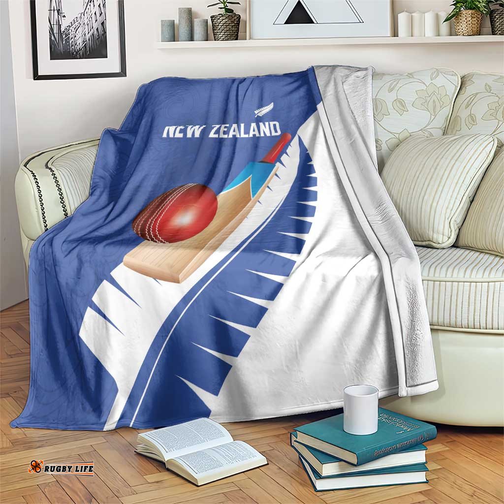 New Zealand Cricket Blanket Kiwi Birds Haka Dance Blue Fern Sporty Style LT03