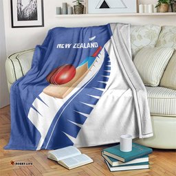 New Zealand Cricket Blanket Kiwi Birds Haka Dance Blue Fern Sporty Style LT03
